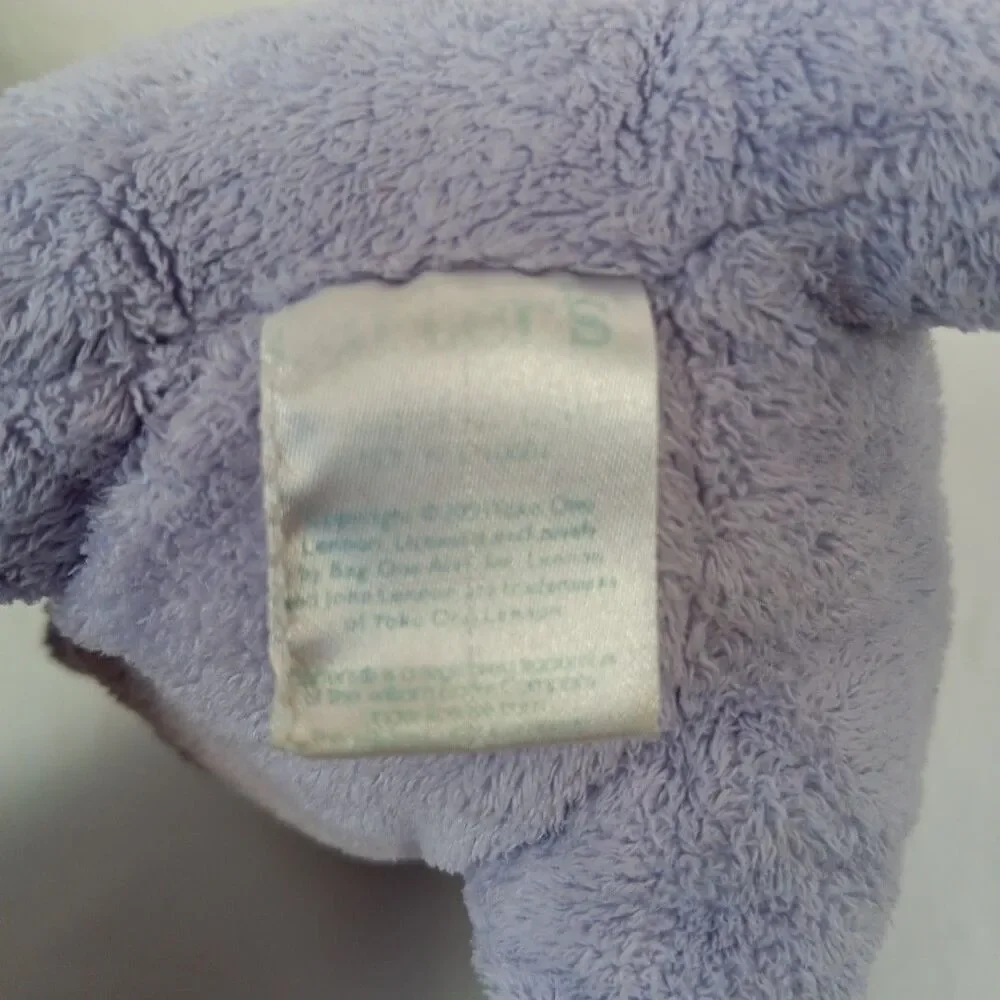 Baby Vintage Carter's John Lennon Purple Kangaroo & Joey Plush Rattle Toy